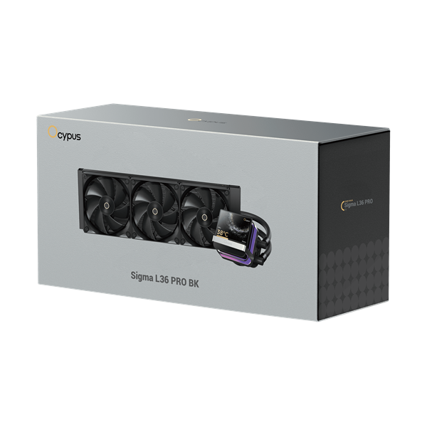 Система водяного охлаждения Ocypus Sigma L36 PRO BK, 360mm, LCD Pump, 3x120mm FDB fans, LGA115X/1200/1700/18XX, AM4/AM5