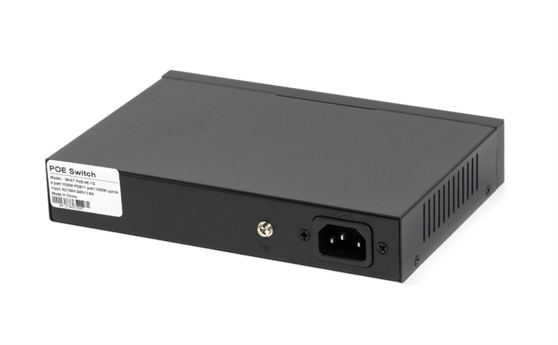 Коммутатор (4070)SKAT PoE-4E-1G коммутатор PoE Plus, мощность 80Вт, порты: 4-Ethernet, 1-Uplink