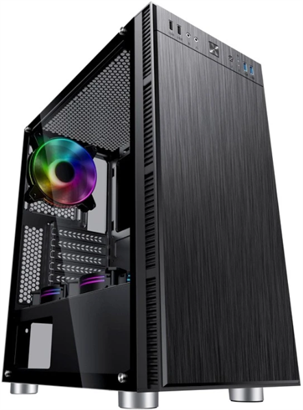 корпус Accord 3407 black w/o PSU ATX 8x120mm 2xUSB2.0 1xUSB3.0 audio bott PSU