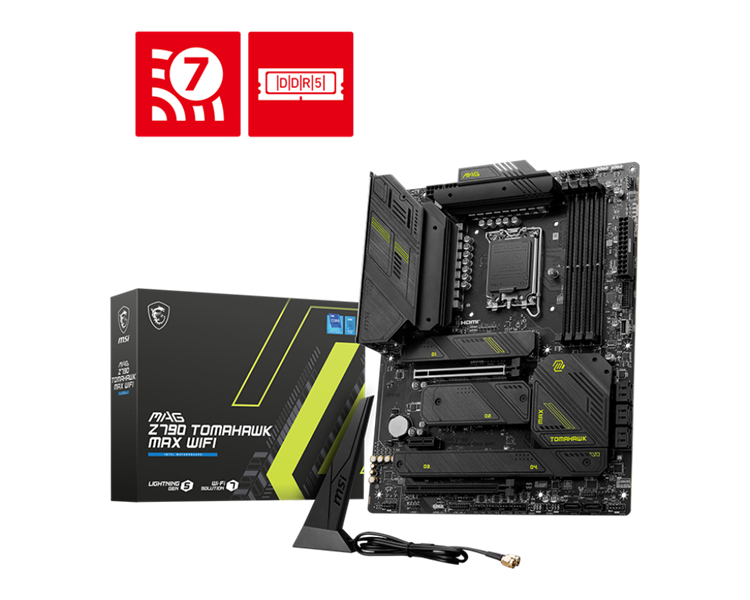 Материнская плата MSI MAG Z790 TOMAHAWK MAX WIFI Z790,LGA1700,4DDR5,2PCI-Ex16,1PCI-Ex1,4M.2,8SATA3,1USB3