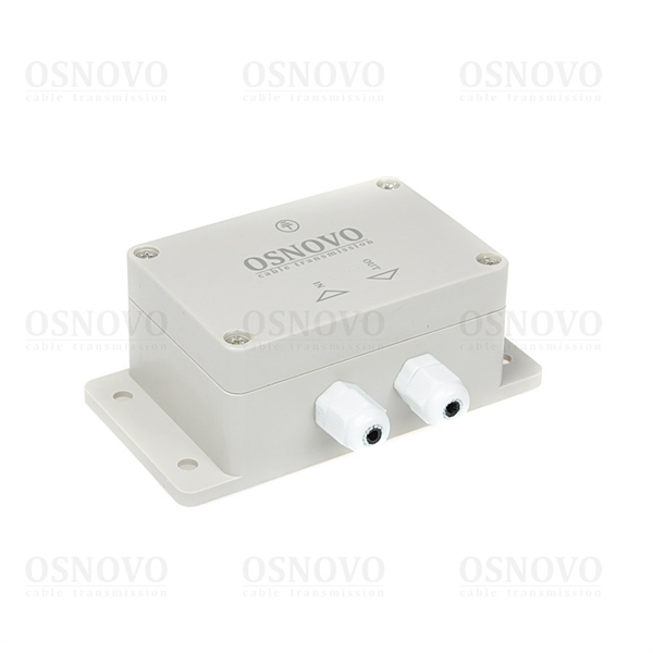 Устройство грозозащиты OSNOVO SP-IP/1000PW(ver.2) Уличное устройство грозозащиты для локальной вычислительной сети (скорость до 1000 Мб/с).Совместимо с оборудованием PoE IEEE 802.3af/at/bt. Поддержка PoE устройств мощностью