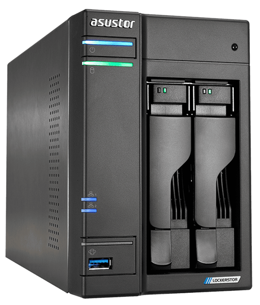 сетевое хранилище ASUSTOR AS6602T 2-Bay NAS/Media player/Intel Celeron J4125 2.0GHz up to 2.7GHz (Quad-Core), 4GB SO-DIMM DDR4, noHDD(HDD,SSD),/2x1GbE(LAN)/3xUSB3.2,HDMI (потёртости, после СЦ)