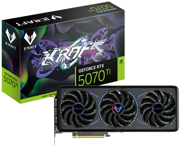 Видеокарта MAXSUN MS-RTX5070Ti iCraft OC16G//RTX5070Ti HDMI, 3*DP, 16G, D7