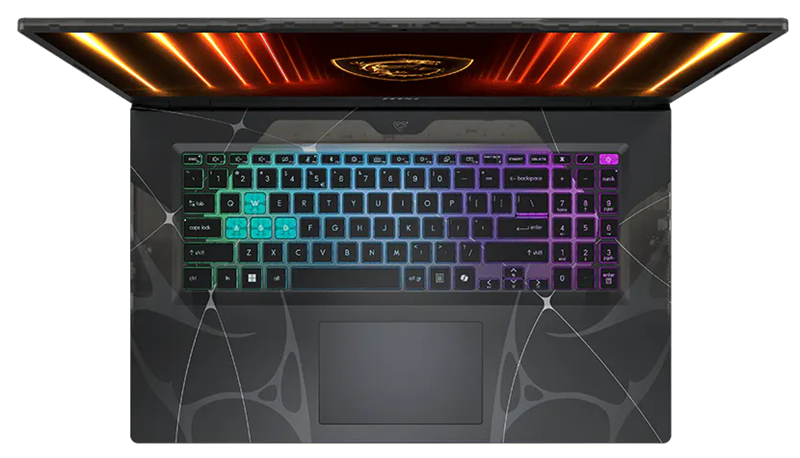 ноутбук MSI Cyborg 17 B2RWGKG-286XRU Core 7-240H 17.3" FHD (1920*1080),144Hz DDR5 32GB (16GB*2),1TB SSD,NV RTX 5070 (8GB GDDR7),55.2Whr,2,5kg,Dos,1y,Translucent Black