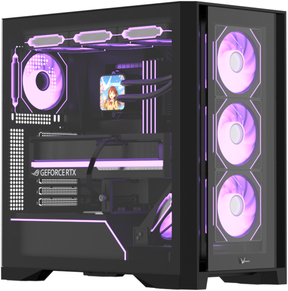 корпус Formula V Line Air Power G8 Black, ATX, Dual Front Panels, TYPE-C*1, USB3.0*1
