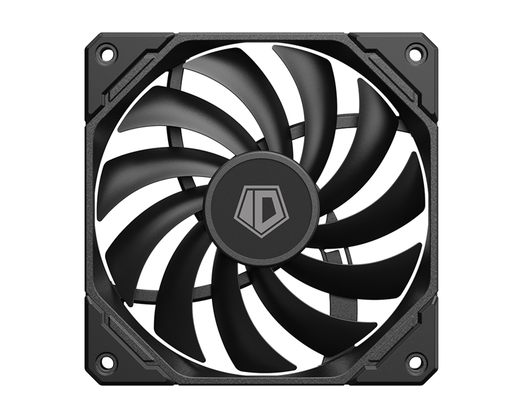 Вентилятор для корпуса ID-COOLING TF-12015-K 120x120x15мм (40шт./кор, PWM, Low Noise, супер-тонкий, резиновые углы, черный, 500-2200об/мин) BOX