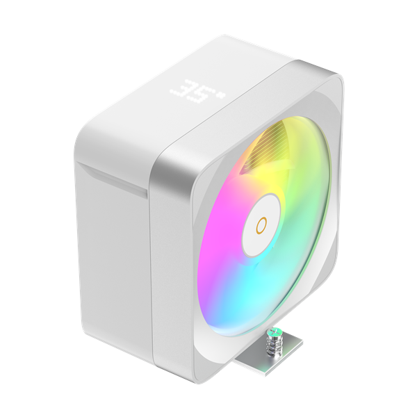 Кулер для процессора Ocypus Delta A40 EX WH Digital, 120mm ARGB FAN, Top Display Panel, 4 HEAT PIPES, 4-PIN PWM, 500-1800 RPM, 29DBA, HYDRO BEARING, LGA115X/1200/1700/18XX, AM4/AM5