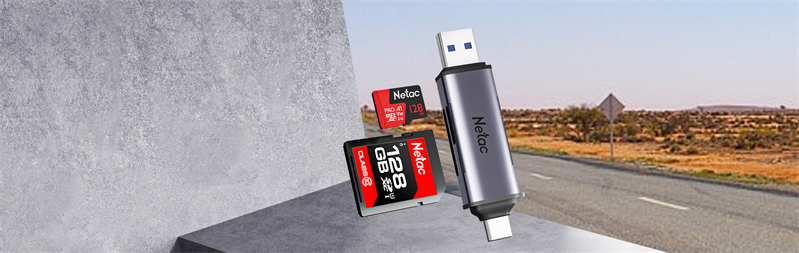 Кардридер Netac Flash card reader WK13, USB3.0+Type-C to mSD/SD, Grey (repl. NT09WK13-30GR) (незначительное повреждение коробки)