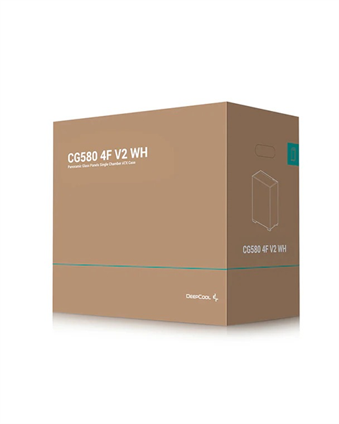 корпус Deepcool CG580 4F V2 WH без БП, боковое окно (панорама), 4x120mm ARGB PWM вентилятора, белый, ATX (R-CG580-WHADA4-G-2)