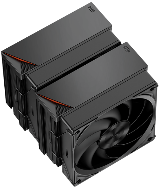 Кулер для процессора PCCooler RZ620 BK, 2x120mm FAN, 6 HEAT PIPES, 4-PIN PWM, 500-2200 RPM, 32 DBA, FDB BEARING, LGA 1851/1700/1200/115X, AMD AM5/AM4