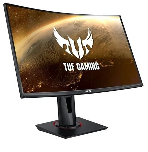 ASUS 27" VG27VQ VA LED curved, 1920x1080, ProGaming, 1ms, 400cd/m2, 178°/178°, 100Mln:1, 165Hz, FreeSync, DVI, HDMI, DP, Speakers, HAS, Swivel, Tilt, VESA, Black, 90LM0510-B01E70 3 years