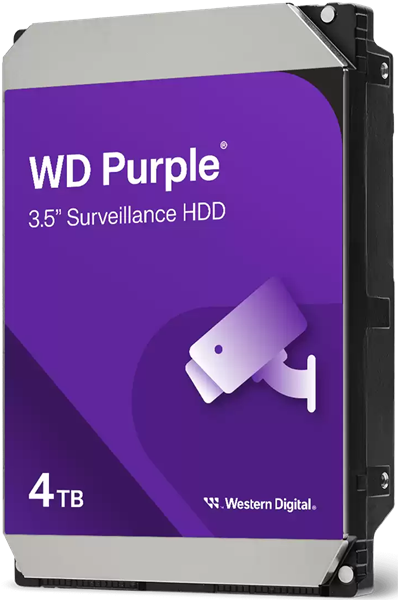 Жесткий диск Western Digital Purple HDD 3.5" SATA 4Tb, IntelliPower, 128MB buffer (DV&NVR), WD44PURZ, 1 year