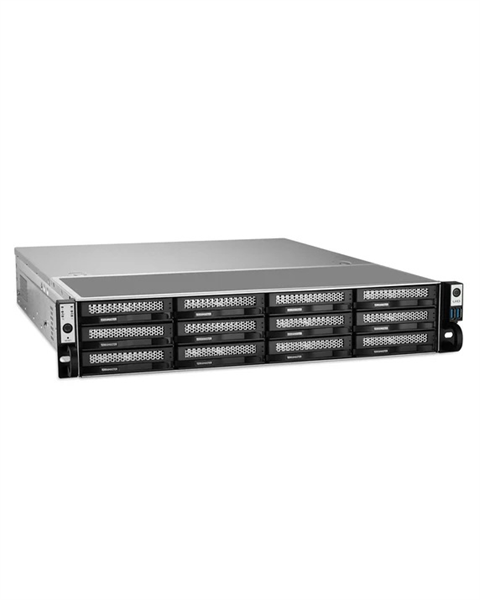 Система хранения данных TerraMaster U12-500 Plus 2U 10C 1,7(4,7)GhzCPU/16Gb(64)/RAID0,1,10,5,6,JBOD/up to 12 HS SATA(3,5'/2,5')/2xM.2 2280 NVMe/ 1xPCIe/3xUSB3.2 1xUSB Type-c/HDMI/2x10GbE RJ-45/iSCSI/2xPS/1YW/no rails