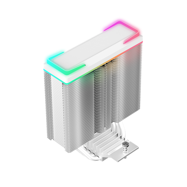 Кулер для процессора Ocypus Delta A40 SE WH Dual Fan ARGB, 2x120mm ARGB FAN, Top ARGB Panel, 4 HEAT PIPES, 4-PIN PWM, 800-1800 RPM, 31DBA, HYDRO BEARING, LGA115X/1200/1700/18XX, AM4/AM5