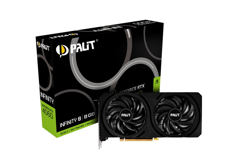 Видеокарта PALIT NE64060019P1-1070L RTX4060 INFINITY 2 8GB GDDR6 128bit 3-DP HDMI