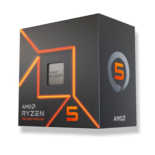 Процессор CPU AMD Ryzen 5 7400F, 6/12, 3.7-4.7GHz, 384KB/6MB/32MB, AM5, 65W, OEM, 1 year