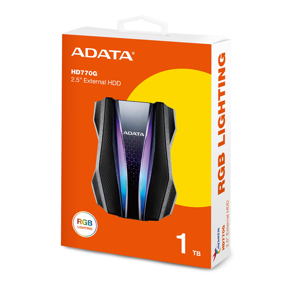 Внешний накопитель External HDD ADATA 1TB USB 3.2 Gen 1 (USB 5Gbps) COLOR BOX black