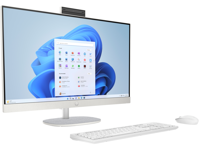 Моноблок HP 27-cr1022ci NT 27" FHD(1920x1080) Intel Ultra5-125U, 16GB DDR5 5600 (1x16GB), SSD 512Gb, Intel Internal Graphics, noDVD, kbd(rus)&mouse wireless, HD Webcam, Shell White, Windows 11 Plus SL, 1Y Wty