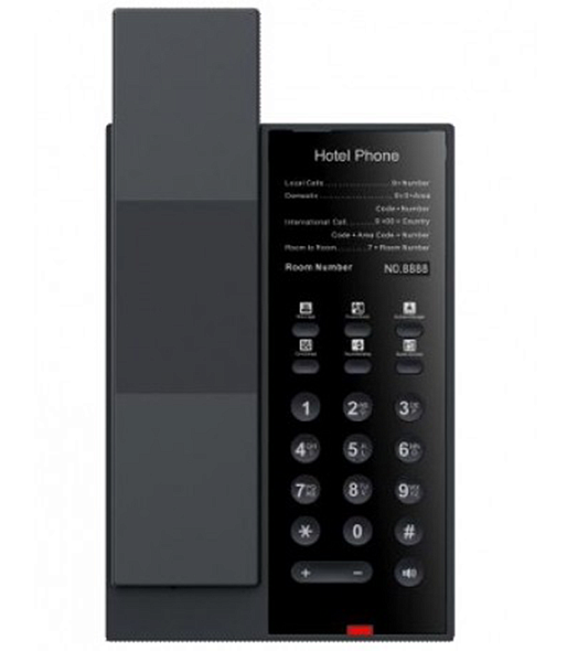 Отельный SIP-Телефон Fanvil H602, 2 SIP-акк., POE, БП в комп., 1x100 Mbps, 6 прог. клав., монтаж на стену