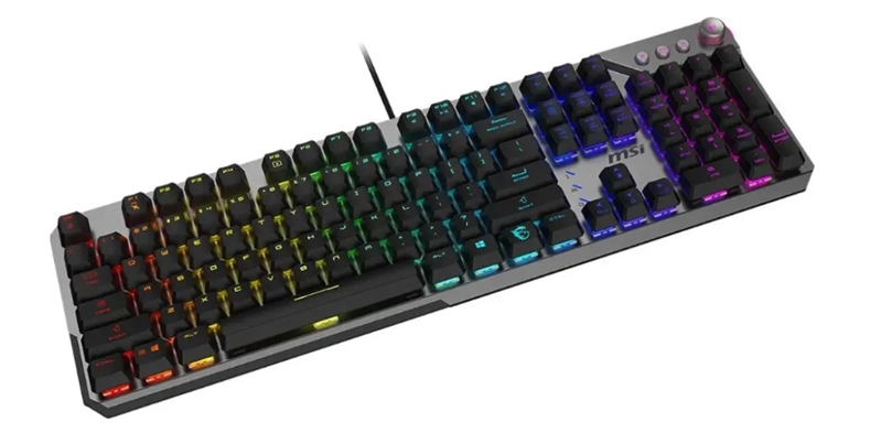 Клавиатура Gaming Keyboard MSI STRIKE 600 SILENT, Wired, Mechnical, with Multimedia functions, Kailh Midnight Pro Silent Switch, MYSTIC LIGHT RGB