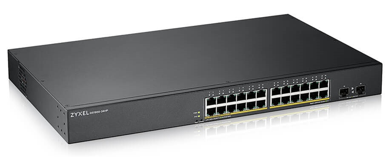 Коммутатор Smart L2 PoE+ Zyxel GS1900-24HPv2, rack 19", 24xGE PoE+, 2xSFP, бюджет PoE 170 Вт