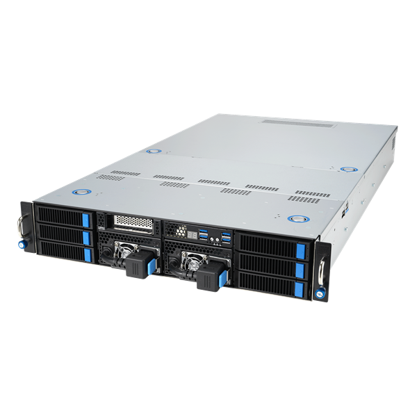 Серверная платформа ASUS ESC4000A-E12-SKU1, 2U GPU, 1 x SP5 LGA6096 EPYC 9004 (400W), 12DIMM DDR5, 2 x 2.5" SATA/SAS*/NVMe + 2 x 3.5" SATA/SAS*/NVMe + 2 x 3.5" SATA/SAS*,2 x GbE LAN (I350), 2x 2600W