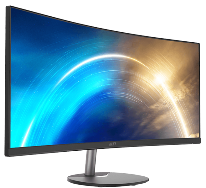 Монитор MSI PRO MP341CQ 34" 21:9 UWQHD(3440x1440) VA Curve1500R, 1ms(MPRT), 3000:1,100M:1,300nit,178/178,2xHDMI 2.0,DP 1.2,Tilt,Speaker,VESA,100Hz,Black,1y w-ty