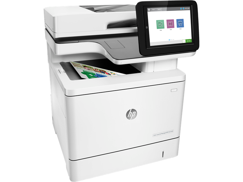 принтер HP Color LaserJet Mgd MFP E57540dn Prntr (p/c/s, A4, 1200dpi, 38(38)ppm, 1,25GB(print),500MB(scan), HDD320Gb, 2trays 100+550, ADF100, Duplex, USB/GigEth, cart. 6KB&5K CMYp. inbox)