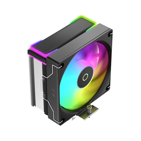 Кулер для процессора Ocypus Delta A40 SE BK ARGB, 120mm ARGB FAN, Top ARGB Panel, 4 HEAT PIPES, 4-PIN PWM, 800-1800 RPM, 31DBA, HYDRO BEARING, LGA115X/1200/1700/18XX, AM4/AM5