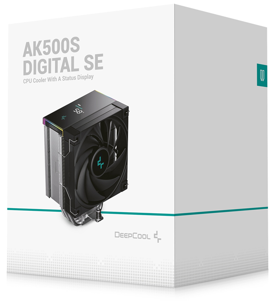Кулер для процессора DEEPCOOL AK500S DIGITAL SE LGA20XX/1700/1200/115X/AM5/AM4 (12шт/кор, TDP 240W, PWM, Fan 120mm, 5 тепл. трубок, Copper Base, черный) RET (R-AK500S-BKADMN-GJD)