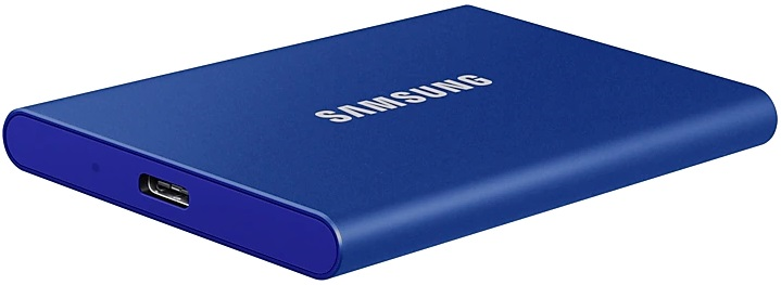 Тведотельный накопитель SSD Samsung T7 External 2Tb (2048GB) BLUE USB 3.2 (MU-PC2T0H/WW) 1year