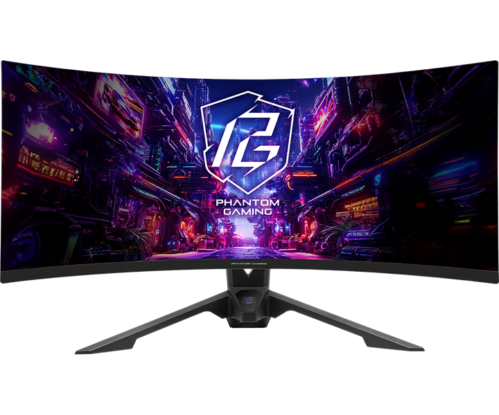 Монитор ASROCK 34" PG34QRT2B VA 3840x2160 1 ms GTG 500 cd 180Hz HDR 400 VESA HAS Tilt HDMI*2 DP*2 MM HAS Swivel Pivot Black