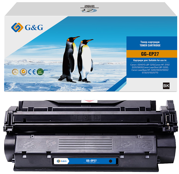 Тонер-картридж G&G toner-cartridge для Canon i-SENSYS LBP-3210/MF-3110/3220/5600; LaserShot LBP-3200; LaserBase MF-3240/5630/5650/5730/5750/5770 2 500 стр. гарантия 36 мес. распродажа остатков
