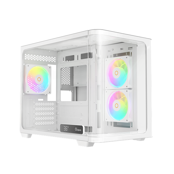 корпус Ocypus Iota C50 WH Curve ARGB Digital, MATX, Type-C*1, USB3.0*2, REAR 1x120mm ARGB, MB SIDE 2x120mm ARGB (существенное повреждение коробки)