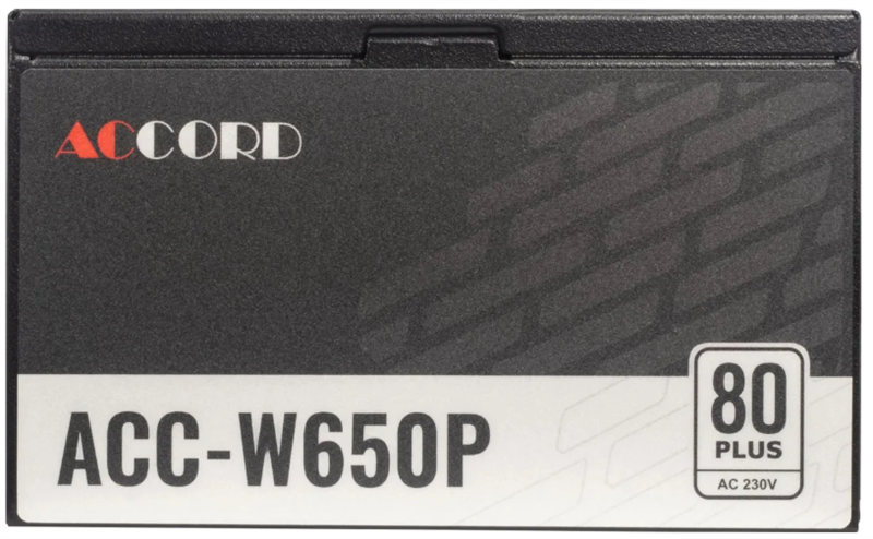 блок питания Accord ATX 650W ACC-W650P 80+ white (20+4pin) 120mm fan 6xSATA RTL