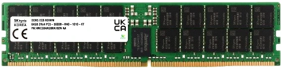 Оперативная память Hynix DDR5 64GB RDIMM 7200Mbps ECC Registered 2Rx4, 1 year, OEM, New Original