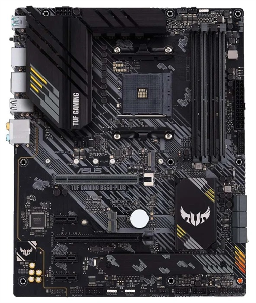Материнская плата ASUS TUF GAMING B550-PLUS, Socket AM4, B550, 4*DDR4, HDMI+DP, CrossFireX, SATA3 + RAID, Audio, 2,5Gb LAN, USB 3.2*8, USB 2.0*6, COM*1 header (w/o cable) ATX ; 90MB14G0-M0EAY0