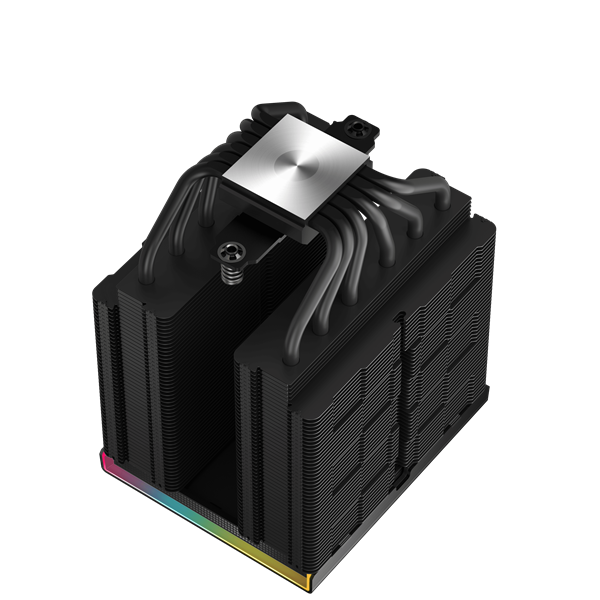 Кулер для процессора DEEPCOOL AK620 DIGITAL PRO LGA20XX/1700/1200/115X/AM5/AM4 (8шт/кор, TDP 260W, PWM, DUAL Fan 120mm, 6 тепл. трубок, ARGB, черный) RET (R-AK620-BKAPMN-G)