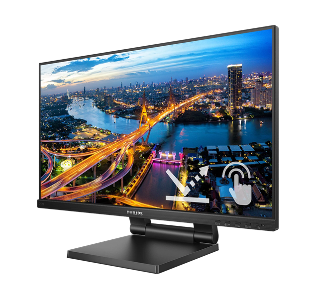 Монитор 23,8" Philips 242B1TC Touch 1920x1080 WLED 16:9 IPS 250cd, 4ms, 1000:1, 50M:1, 178°/178°, VGA, HDMI, DP, USB Hub: 3*USB3.2, Speakers, 75Hz, Tilt, Height, Internal, VESA, Black, 3y