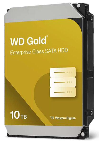 Жесткий диск Western Digital GOLD HDD SATA 10TB, 7200rpm, 512MB buffer, 512e, WD103KRYZ, 1 year
