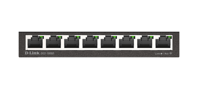 коммутатор D-Link Неуправляемый коммутатор, 8x1000Base-T, корпус металл