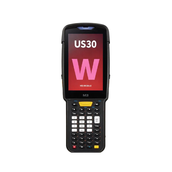 Терминал сбора данных M3 Mobile US30W Android 13.0 GMS, WVGA, Wi-Fi 6, SE4770 2D (SS), 16MP Rear Camera, BT5.3, NFC(HF), 4G/64G, 42K, 6700mAh Battery, Hand Strap, Bullet Proof Film. Req CRD&PWSP