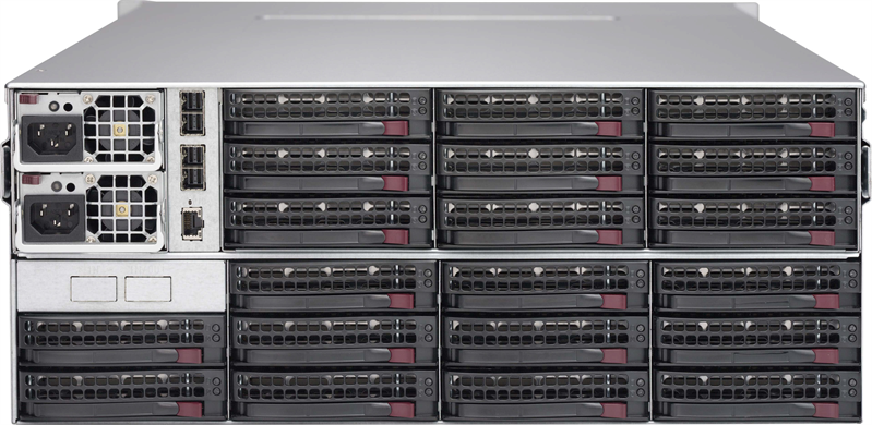 Дисковая полка Supermicro Storage JBOD Chassis 4U 847E1C-R1K23JBOD Up to 44 x 3.5" (24 front + 20 rear)/Expander Backplanes(4xminiSASHD SFF-8644)