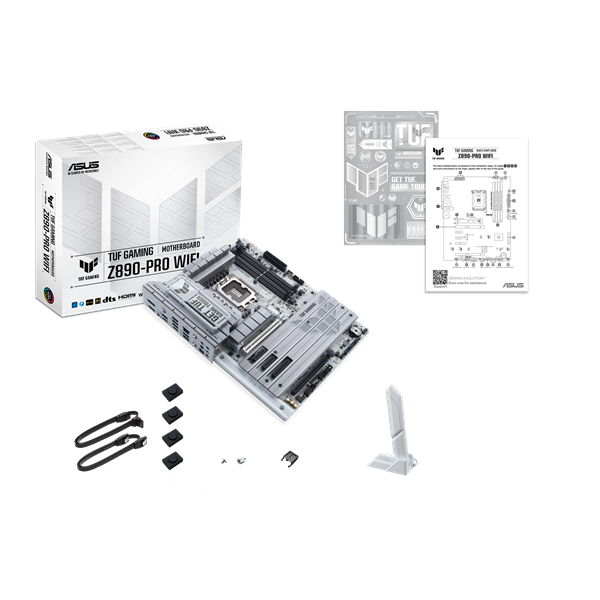 Материнская плата ASUS TUF GAMING Z890-PRO WIFI, LGA1851, Z890, 4*DDR5, 4*SATA, 4*M.2, 6*USB 3.2, 2*PCIx16, 1*PCIx4, 2*PCIx1, 2*Thunderbolt™ 4, HDMI+DP, ATX; 90MB1IR0-M0EAY0