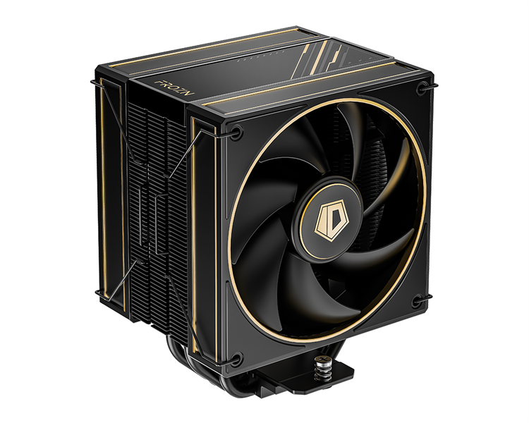 Кулер для процессора ID-COOLING FROZN A410 GDL LGA1700/1200/115X/AM5/AM4 (10шт/кор, TDP 220W, PWM, 4 тепл.трубки прямого контакта, FAN 120mm, черно-золотой) RET