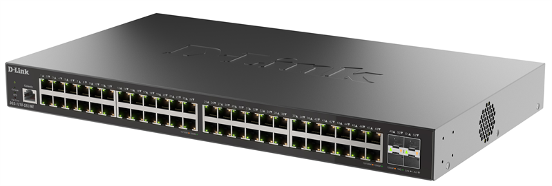 Коммутатор D-Link Управляемый L2 коммутатор, 48x1000Base-T, 4x10GBase-X SFP+, защита от статического электричества до 6 кВ, CLI, консольный порт RJ-45, RPS, поддержка Dying Gasp