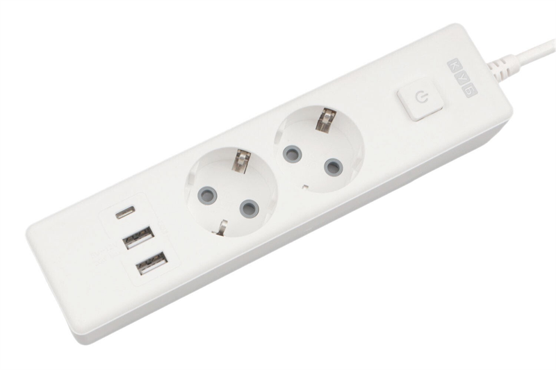 Сетевой фильтр Power Cube сетевой фильтр c USB, 1,9 метра, USB-порты:Type-A: 2 шт,Type-C: 1 шт.зарядка 3.5А/20вт, 2 розетки с заземлением, 16А/3,5кВт, cечение провода: 3х1,0мм2, белый, 2 года гарантии, Россия