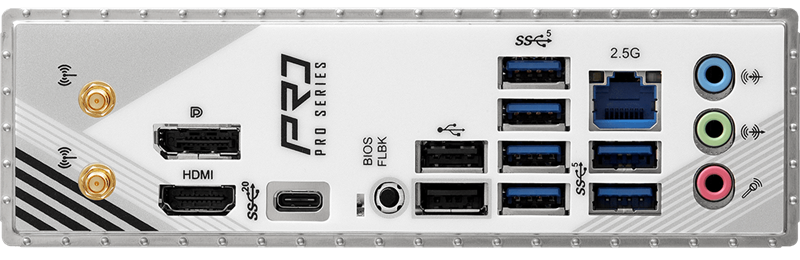 Материнская плата ASROCK B860 PRO RS WIFI, LGA1851, B860, 4*DDR5, 4*SATA, 4*M.2, 6*USB 3.2, 2*USB 2.0, Type-C, 2*PCIx16, 1*M.2 (Key E), HDMI+DP, ATX