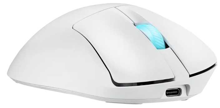 Мышь ASUS ROG KERIS II ORIGIN, 54g, Wired, 2.4GHz RF, Bluetooth 5.1, 42K DPI sensor, 5 Programmable Buttons, White