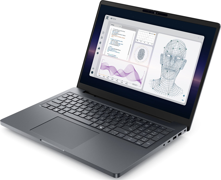 Ноутбук Dell Pro Max 16 Plus MB16250 Core Ultra 7 265HX 16" 16:10 UHD+(3840x 2400),120Hz,500 nits,DDR5 32GB (16GB*2),2TB SSD,NV RTX 3000 (12GB GDDR7),backlight,96Whr,FPR,2.55kg,2y,Linux,Black,KB Eng/Rus